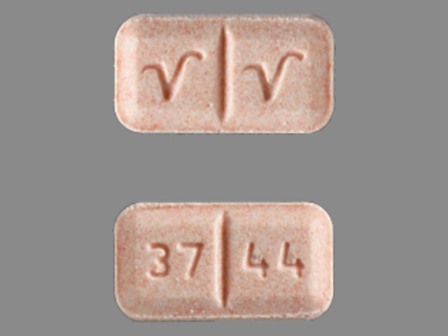 37 44 V V: (0603-3744) Glimepiride 1 mg Oral Tablet by Qualitest Pharmaceuticals