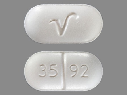 3592 V White Oval Pill