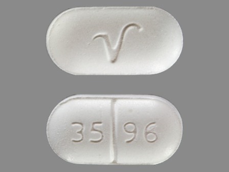 3596 V: (0603-3883) Apap 750 mg / Hydrocodone Bitartrate 7.5 mg Oral Tablet by Aidarex Pharmaceuticals LLC