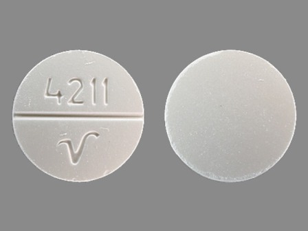 4211 V: (0603-4485) Methocarbamol 500 mg Oral Tablet by Ncs Healthcare of Ky, Inc Dba Vangard Labs