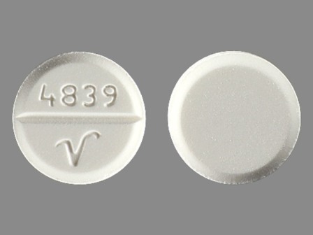 4839 V white round pill