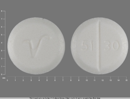 V 51 30 round white pill primidone