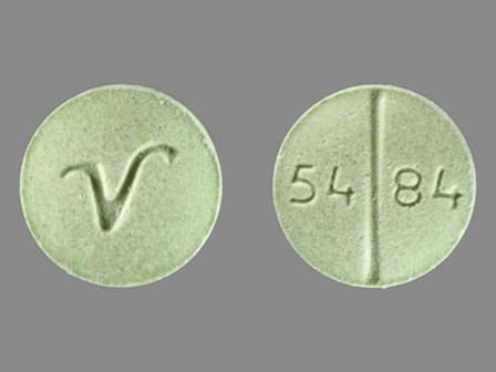 54 84 V: (0603-5484) Propranolol Hydrochloride 40 mg Oral Tablet by Remedyrepack Inc.