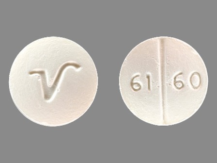 61 60 V: (0603-6160) Trazodone Hydrochloride 50 mg Oral Tablet, Film Coated by Remedyrepack Inc.