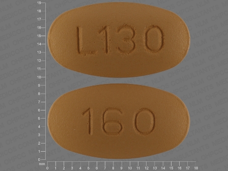 L130 160: (0603-6342) Valsartan 160 mg Oral Tablet by Bryant Ranch Prepack
