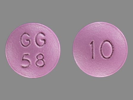 GG58 10: (0781-1036) Trifluoperazine Hydrochloride 10 mg Oral Tablet, Film Coated by Sandoz Inc