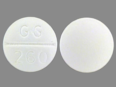 GG260 round white tablet