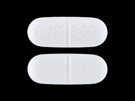 GG950 PVK500: (0781-1655) Pcn V K+ 500 mg Oral Tablet by Physicians Total Care, Inc.