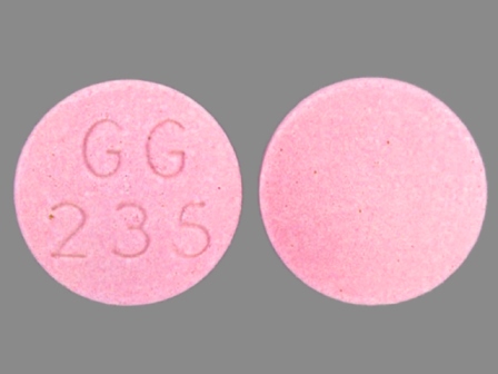 GG 235 round pink pill