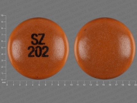 SZ 202: (0781-5914) Chlorpromazine Hydrochloride 25 mg Oral Tablet by Sandoz Inc