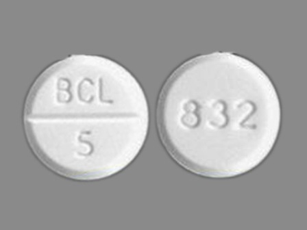 BCL 5 832: (0832-0510) Bethanechol Chloride 5 mg Oral Tablet by Upsher-smith Laboratories, Inc.