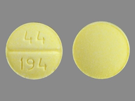 44 194 Yellow Round Tablet