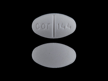 cor 144: (0904-1056) Benztropine Mesylate 1 mg Oral Tablet by Corepharma LLC.