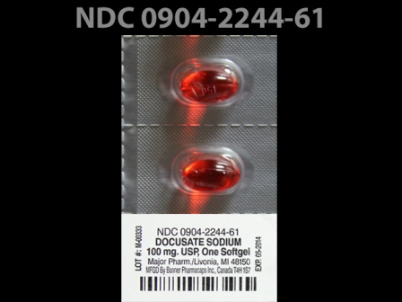 GPI S1: (0904-2244) Doss Sodium 100 mg Oral Tablet by Gemini Pharmaceuticals, Inc. Dba Ondra Pharmaceuticals