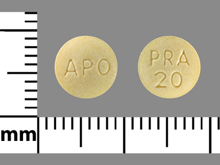 APO PRA 20: (0904-5892) Pravastatin Sodium 20 mg Oral Tablet by Cardinal Health