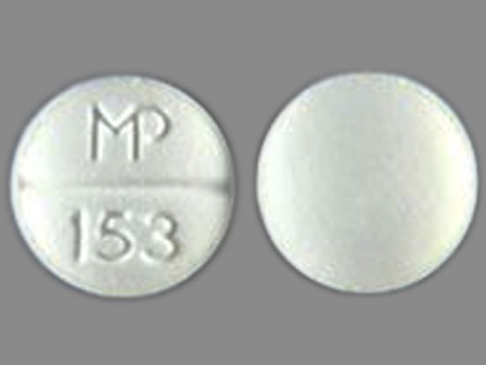 MP 153: (0904-6200) Atenolol 50 mg / Chlorthalidone 25 mg Oral Tablet by Major Pharmaceutical
