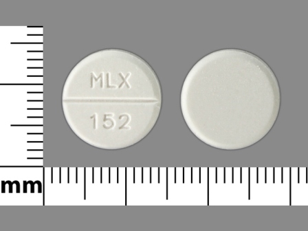MLX 152 white round pill