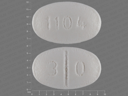 3 0 1104: (13668-104) Isosorbide Mononitrate 30 mg 24 Hr Extended Release Tablet by Ncs Healthcare of Ky, Inc Dba Vangard Labs