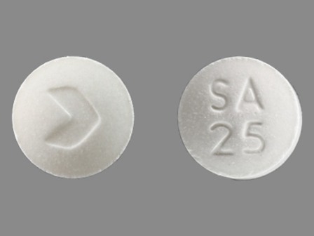 SA 25: (16252-590) Sumatriptan 25 mg (Sumatriptan Succinate 35 mg) Oral Tablet by Cobalt Laboratories