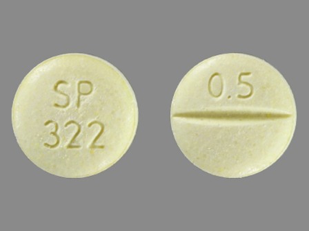 SP 322 05: (18860-322) Niravam 0.5 mg Disintegrating Tablet by Jazz Pharmaceuticals, Inc.