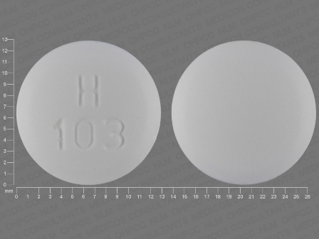 H 103: (23155-103) Metformin Hydrochloride 850 mg/1 Oral Tablet by Unit Dose Services