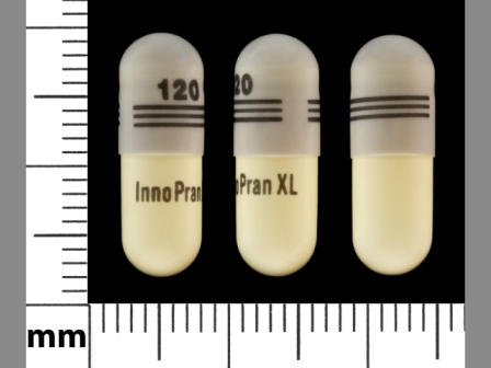 120 InnoPran XL: (24090-451) Innopran XL 120 mg 24 Hr Extended Release Capsule by Akrimax Pharmaceuticals, LLC