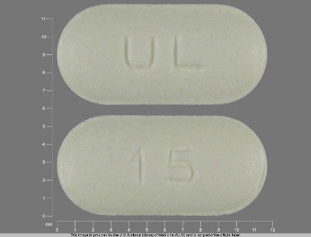 U L 15: (29300-125) Meloxicam 15 mg Oral Tablet by Unichem Pharmaceuticals (Usa), Inc.