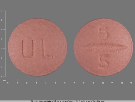 UL 5 5: (29300-126) Bisoprolol Fumarate 5 mg Oral Tablet by Unichem Pharmaceuticals (Usa), Inc.