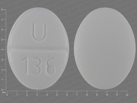 U 136: (29300-136) Clonidine Hydrochloride .2 mg Oral Tablet by Proficient Rx Lp