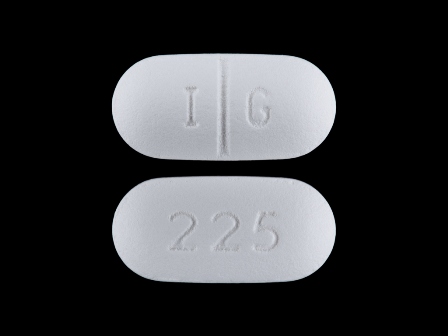 225 IG: (31722-225) Gemfibrozil 600 mg Oral Tablet by Camber Pharmaceuticals