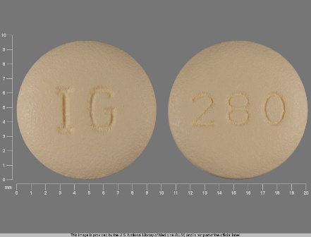 IG 280: (31722-280) Topiramate 100 mg Oral Tablet by Cipla USA Inc.