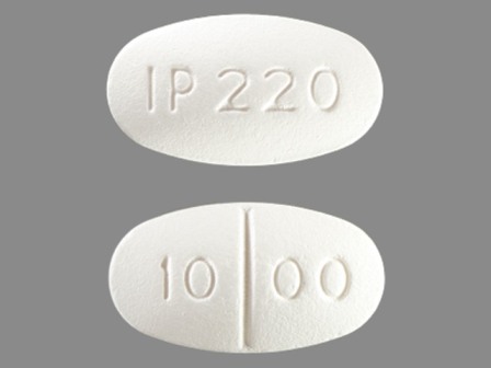 IP220 1000: (42291-607) Metformin Hydrochloride 1 Gm Oral Tablet by Amneal Pharmaceuticals