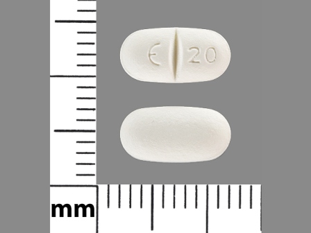 E20: (42806-020) Citalopram 20 mg Oral Tablet, Film Coated by Denton Pharma, Inc. Dba Northwind Pharmaceuticals