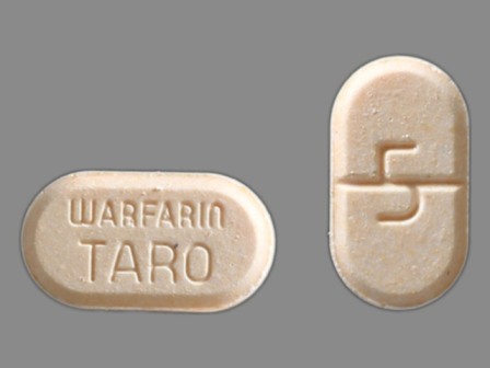 5 WARFARIN TARO: (43353-050) Warfarin Sodium 5 mg Oral Tablet by Stat Rx USA LLC
