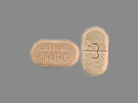 3 WARFARIN TARO: (43353-089) Warfarin Sodium 3 mg Oral Tablet by Aphena Pharma Solutions - Tennessee, Inc.