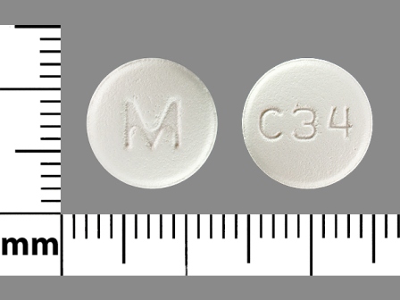 M C34: (43353-133) Carvedilol 25 mg Oral Tablet, Film Coated by Aphena Pharma Solutions - Tennessee, LLC