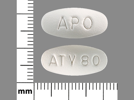 APO ATV80: (43353-815) Atorvastatin (As Atorvastatin Calcium) 80 mg Oral Tablet by Remedyrepack Inc.