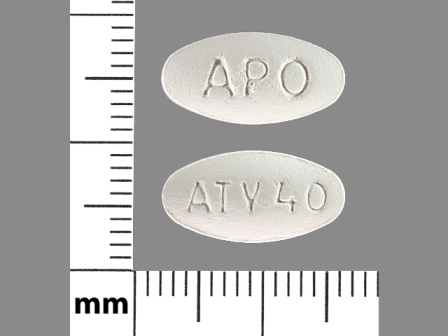 APO ATV40: (43353-821) Atorvastatin Calcium 40 mg Oral Tablet, Film Coated by International Labs, Inc.