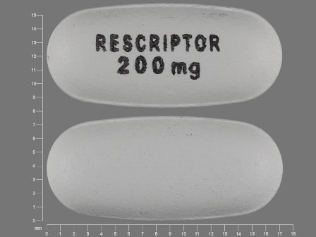 RESCRIPTOR 200 mg: (49702-210) Rescriptor 200 mg Oral Tablet by Viiv Healthcare Company