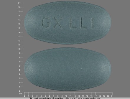 GX LL1: (49702-217) Trizivir (Abacavir 300 mg / Lamivudine 150 mg / Zidovudine 300 mg) Oral Tablet by Viiv Healthcare Company