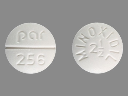 Par256 Minoxidil 2 5 OR Par256 Minoxidil 2 1 2: (49884-256) Minoxidil 2.5 mg Oral Tablet by Par Pharmaceutical Inc