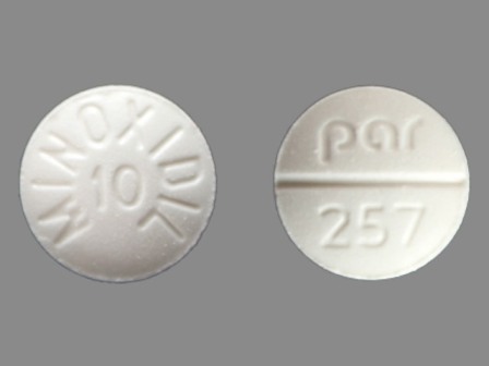 Par257 Minoxidil10: (49884-257) Minoxidil 10 mg Oral Tablet by A-s Medication Solutions LLC