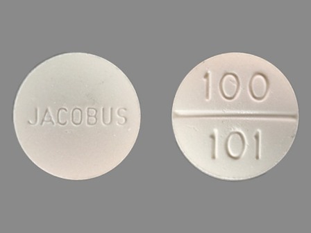 JACOBUS 100 101: (49938-101) Dapsone 100 mg Oral Tablet by Department of State Health Services, Pharmacy Branch