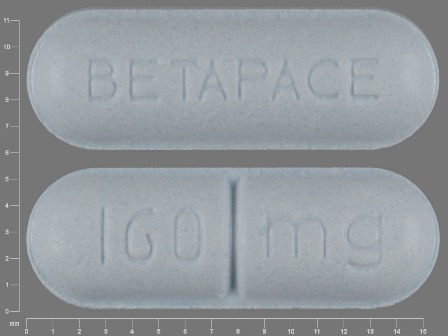 BETAPACE 160 MG: (50419-106) Betapace 160 mg Oral Tablet by Covis Pharma