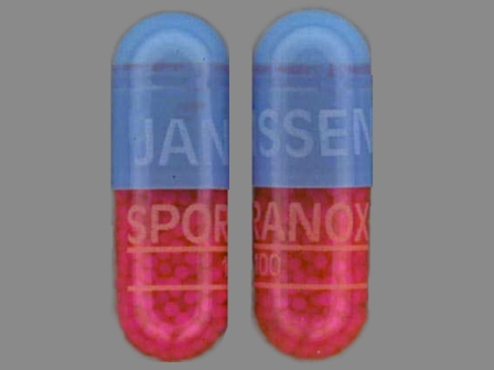 JANSSEN SPORANOX 100: (50458-290) Sporanox 100 mg Oral Capsule by Bryant Ranch Prepack