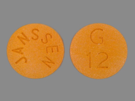 JANSSEN G 12: (50458-398) Razadyne 12 mg (Galantamine Hydrobromide 15.379 mg) Oral Tablet by Janssen Pharmaceuticals, Inc.