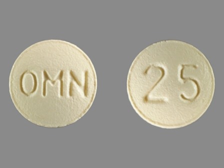 OMN 25: (50458-639) Topamax 25 mg Oral Tablet by Janssen Pharmaceuticals, Inc.