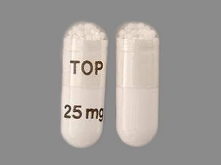 TOP 25mg: (50458-645) Topamax 25 mg Oral Capsule by Janssen Pharmaceuticals, Inc.
