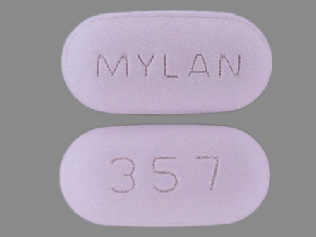 MYLAN 357: (51079-889) Pentoxifylline 400 mg Extended Release Tablet by Udl Laboratories, Inc.