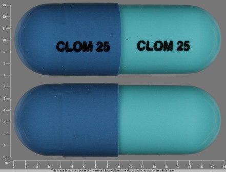 CLOM25: (51672-4011) Clomipramine Hydrochloride 25 mg Oral Capsule by Taro Pharmaceuticals U.S.a., Inc.